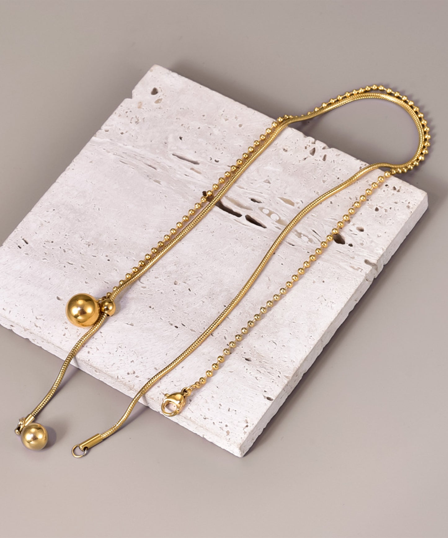 blackdia ocean ボール&スネーク ラリエットネックレス