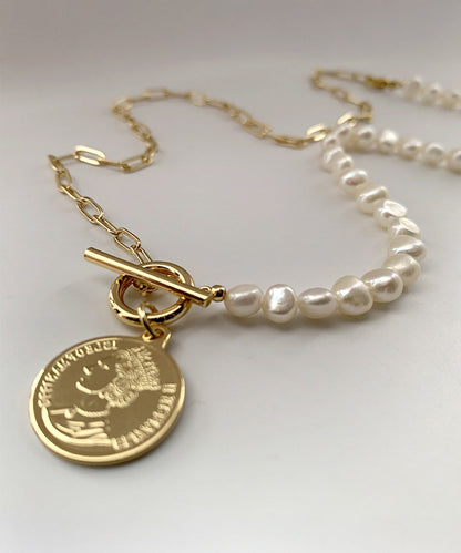 blackdia ocean バロックパール コインネックレス