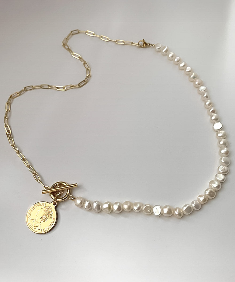 blackdia ocean バロックパール コインネックレス