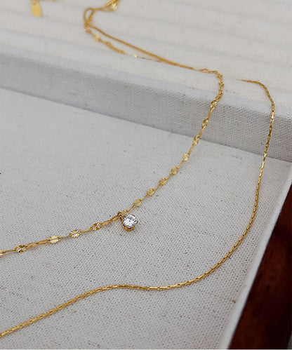 blackdia ocean ジルコニアダブルチェーンネックレス