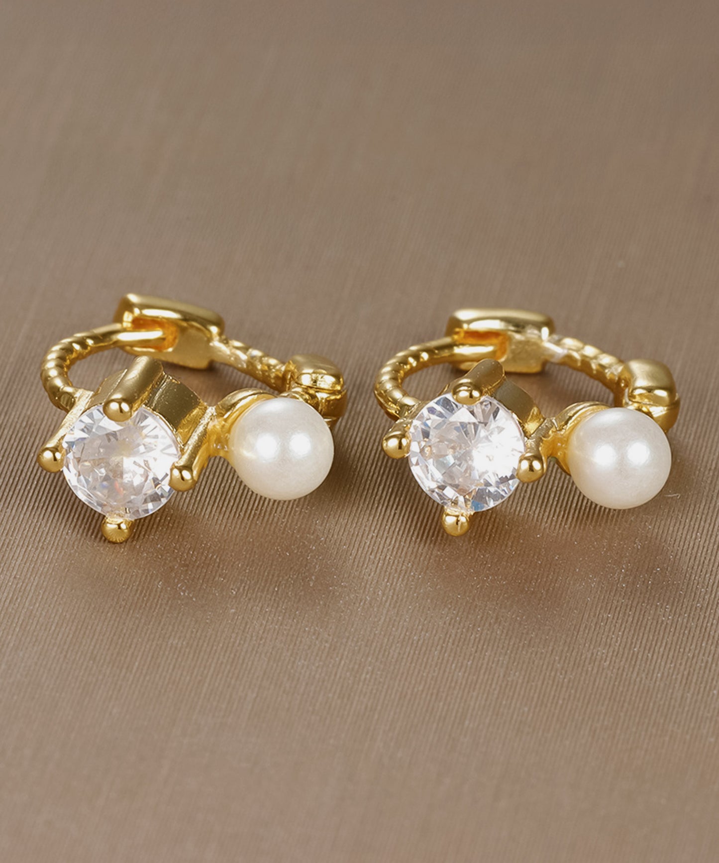 blackdia ocean パール&ジルコニア フープピアス