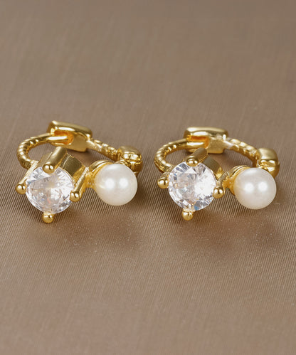 blackdia ocean パール&ジルコニア フープピアス