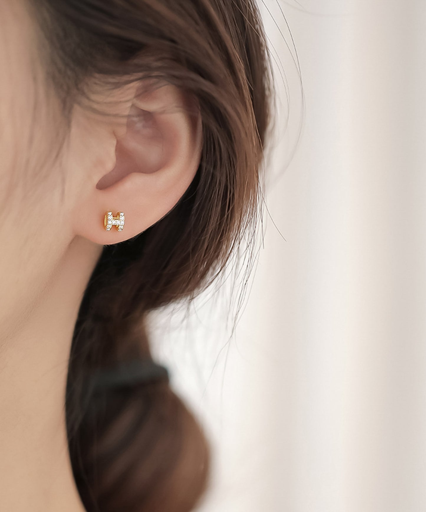 blackdia ocean Hモチーフ ミニピアス silver925