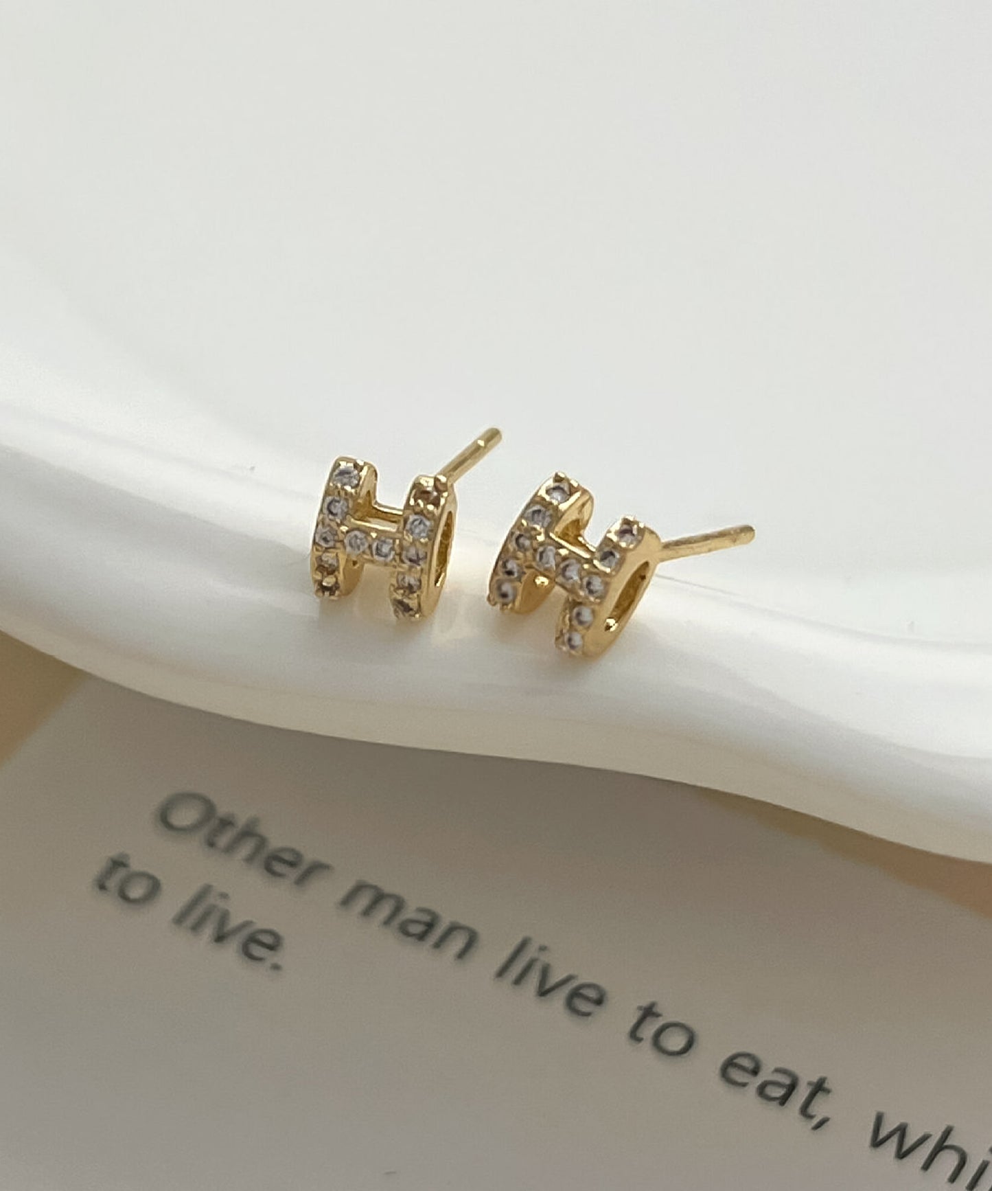 blackdia ocean Hモチーフ ミニピアス silver925