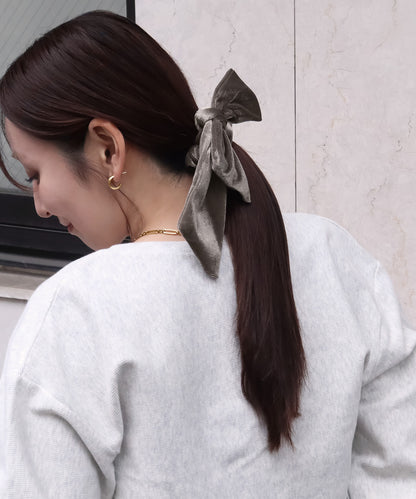 【今週末限定価格】blackdia ocean 2type ベロア リボンシュシュ