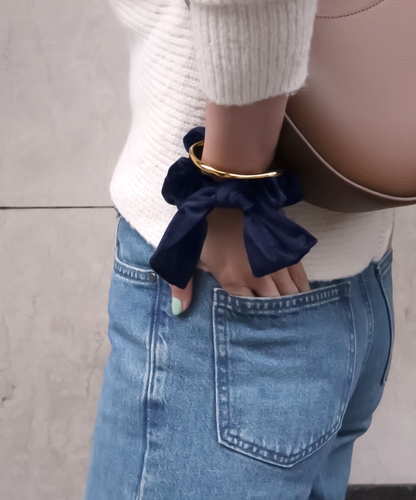 【今週末限定価格】blackdia ocean 2type ベロア リボンシュシュ