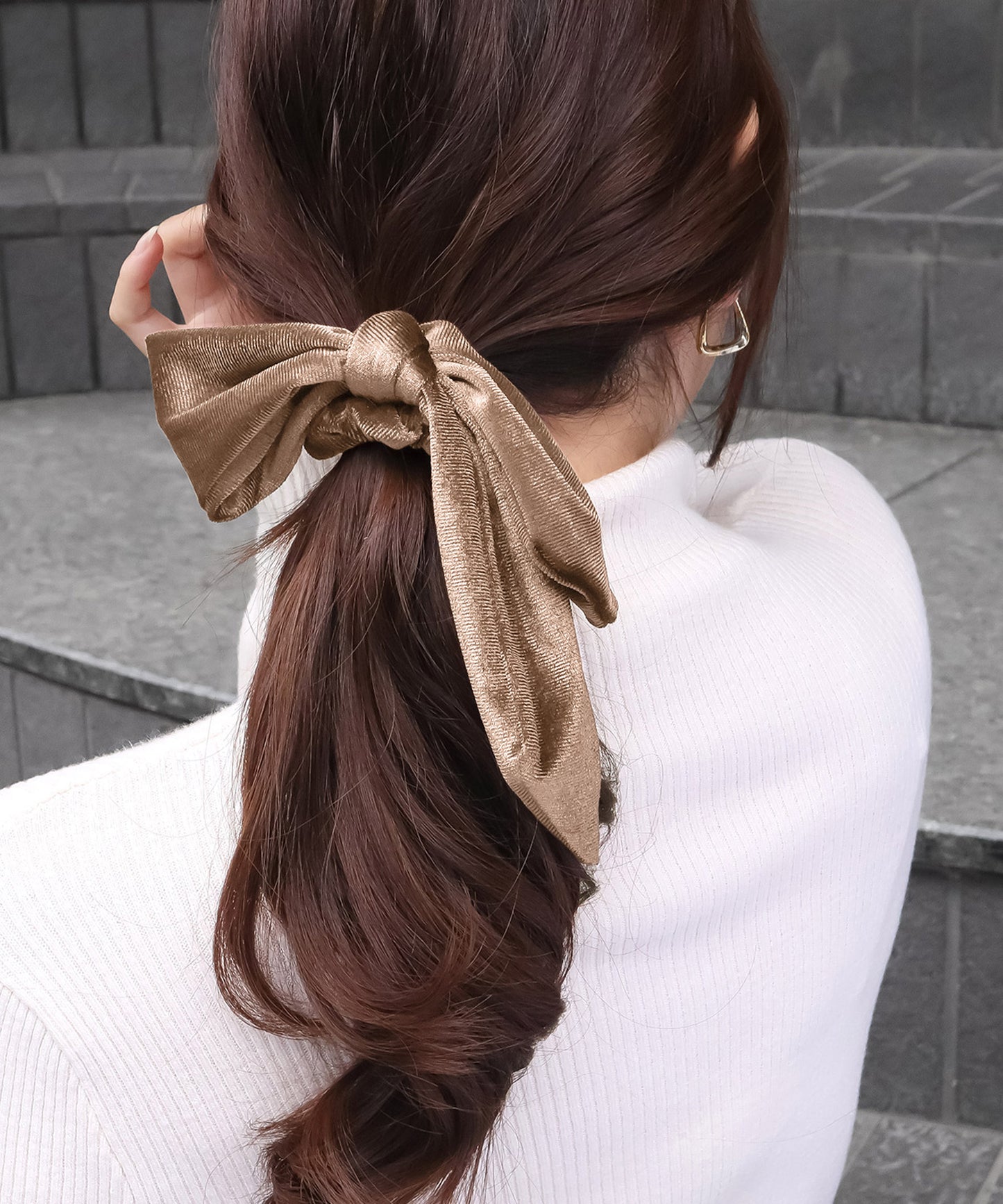 【今週末限定価格】blackdia ocean 2type ベロア リボンシュシュ