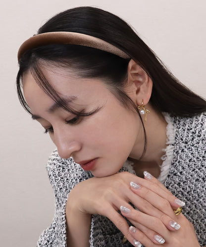 blackdia ocean ニュアンスリボン パールピアス