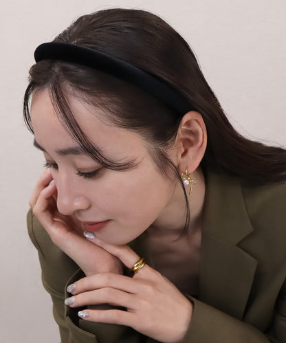 blackdia ocean ニュアンスリボン パールピアス