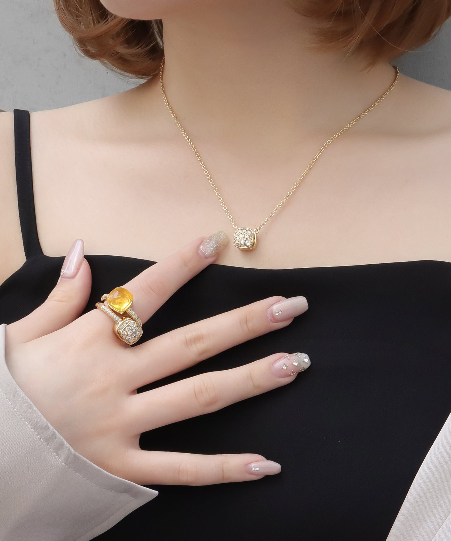 【SALE¥2,990→¥1,990】blackdia ocean ジルコニアクォーツリング