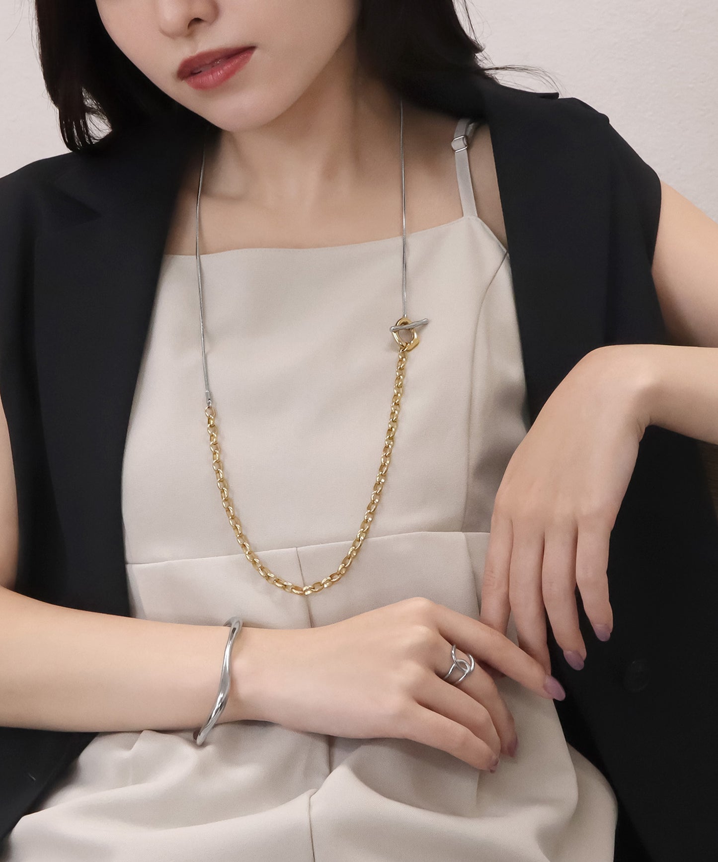 blackdia ocean オーバルマンテルロングネックレス
