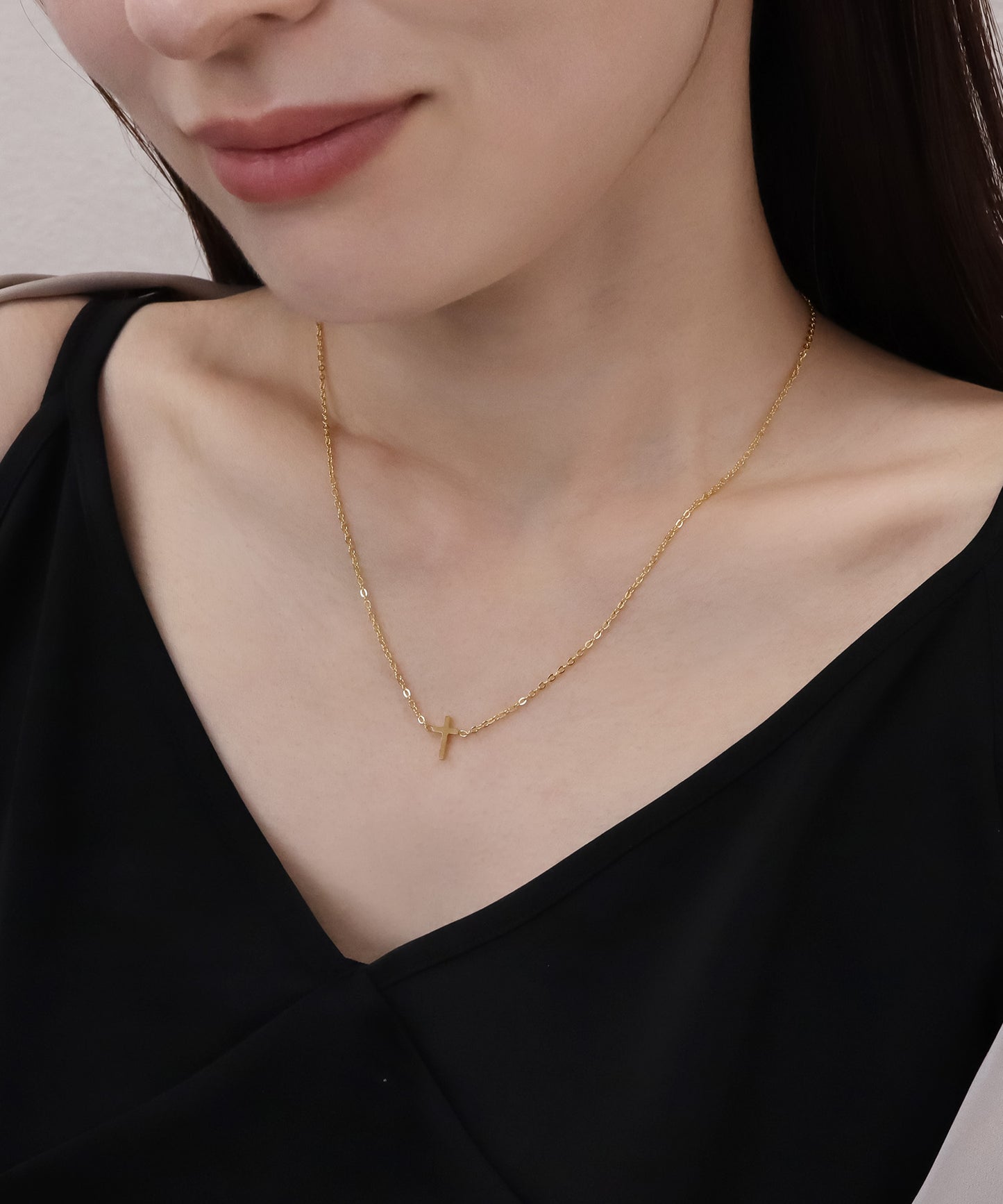 blackdia ocean ゴールドチェーンクロスネックレス