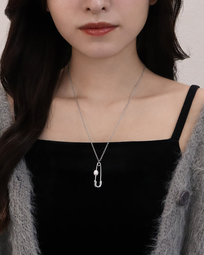 blackdia ocean ワンパール セーフティピンネックレス