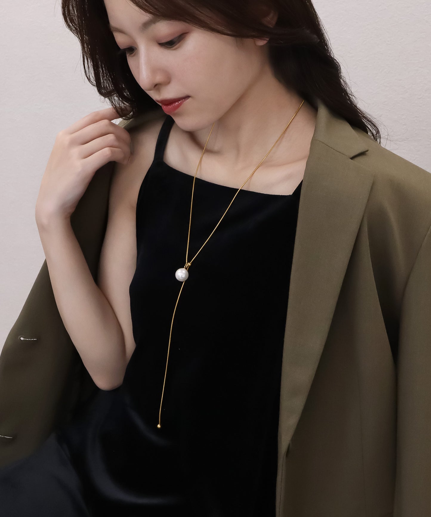 blackdia ocean パール スネーク ラリエットネックレス