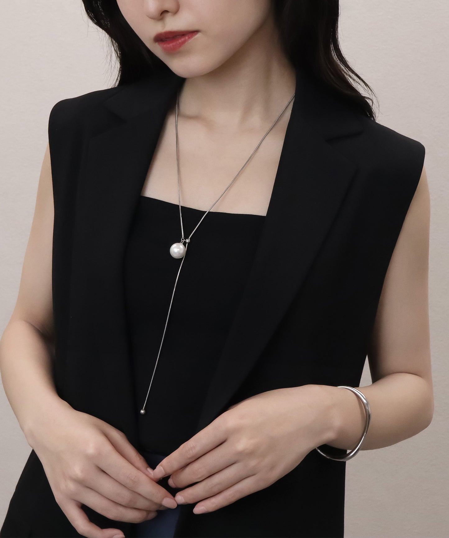 blackdia ocean パール スネーク ラリエットネックレス