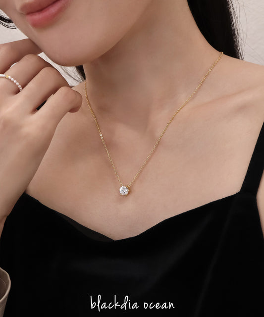 【今週末限定価格】blackdia ocean シアーチェーン 一粒ネックレス