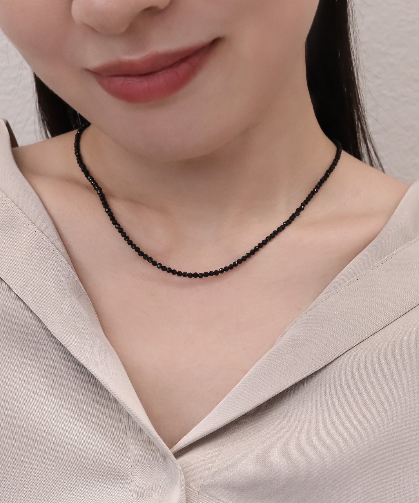 blackdia ocean カットビーズデザインネックレス