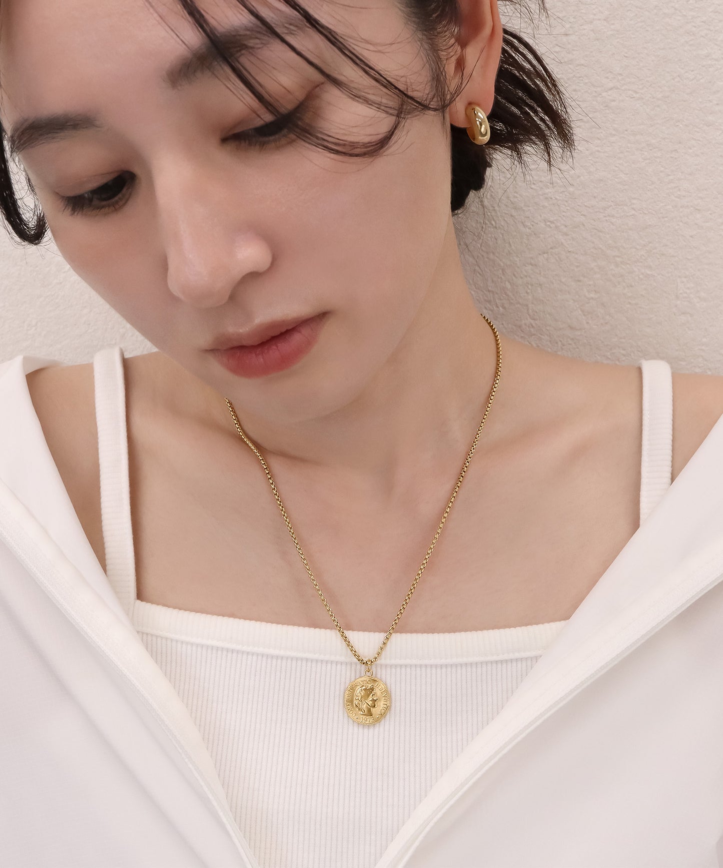 blackdia ocean コイン アクセントチェーンネックレス