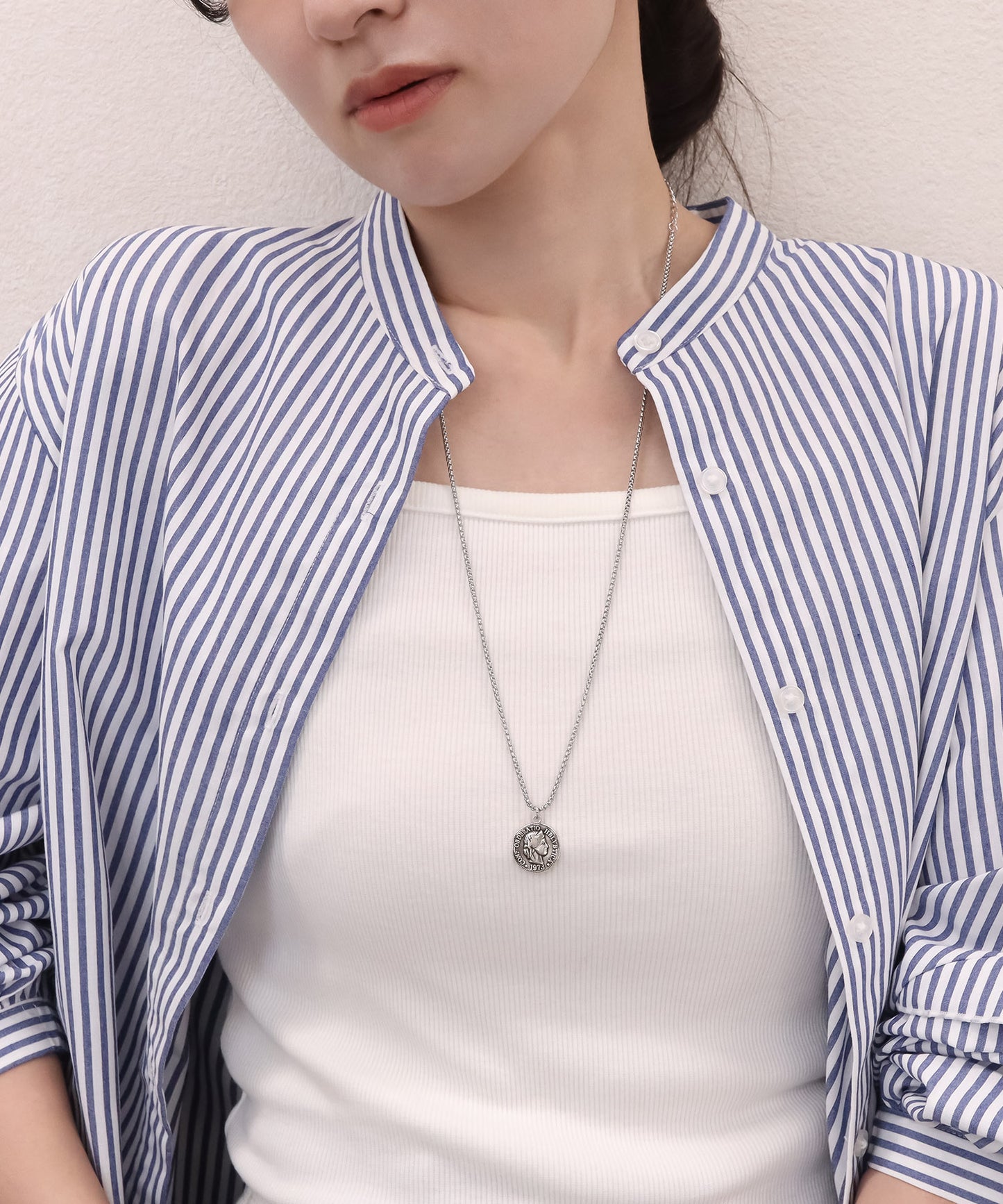 blackdia ocean コイン アクセントチェーンネックレス