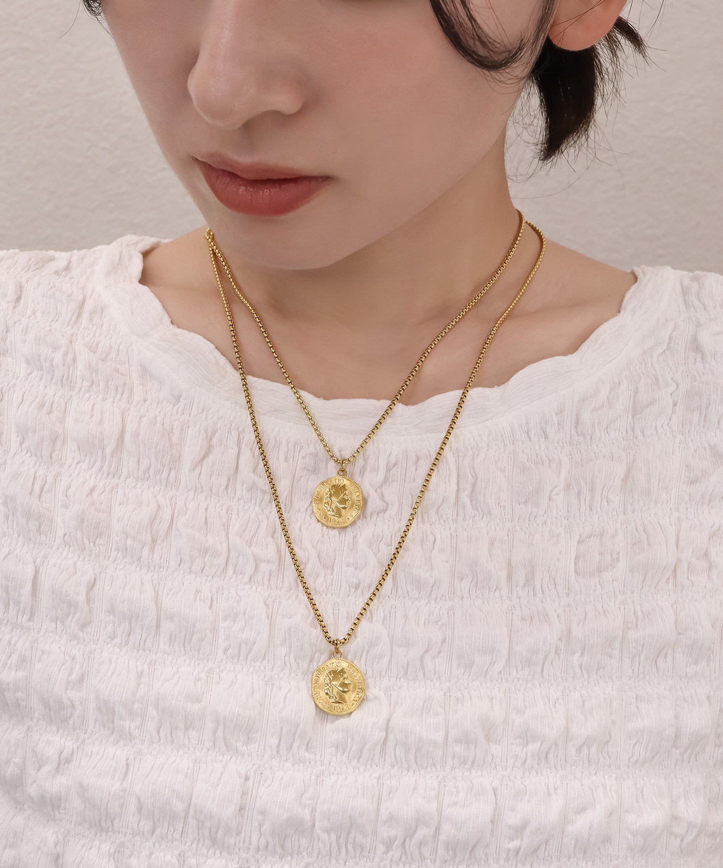 blackdia ocean コイン アクセントチェーンネックレス
