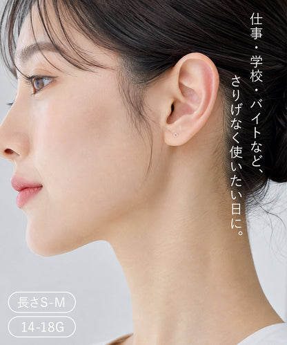 neima 透明 クリア ガラスピアス (片耳)