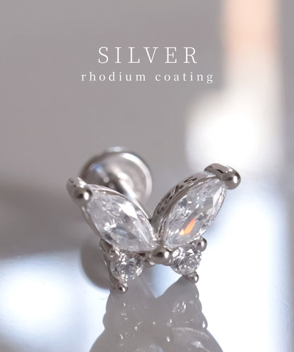 neima バタフライビジユー ラブレットピアス S925 (片耳)