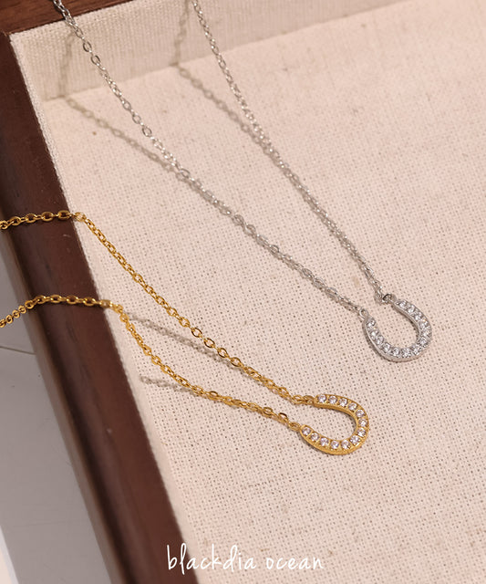 blackdia ocean ホースシュー ジルコニアネックレス