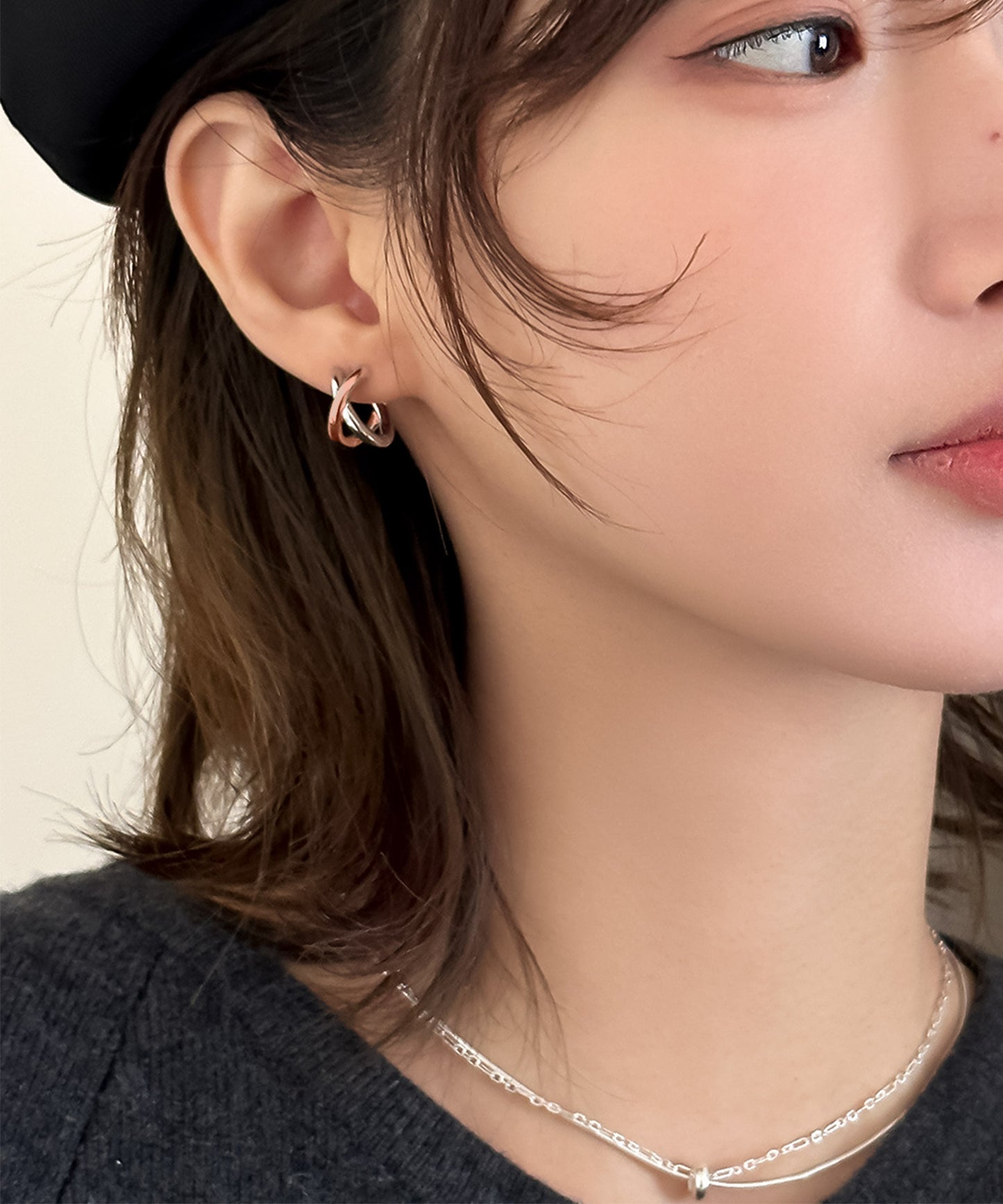 blackdia ocean クロス フープピアス