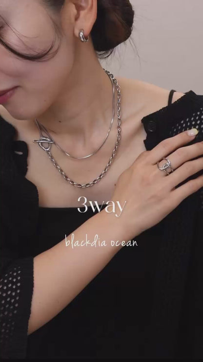 blackdia ocean オーバルマンテルロングネックレス