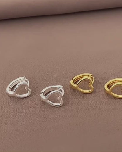 blackdia ocean 型抜きハート フープピアス