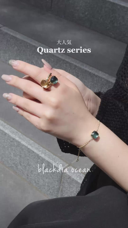 【今週末限定価格】blackdia ocean クォーツリング