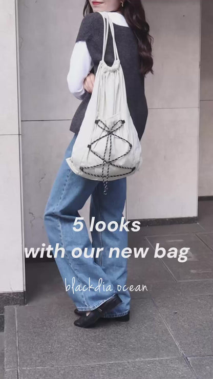 【今週末限定価格】blackdia ocean ナイロン コード ナップサック ( 5color )