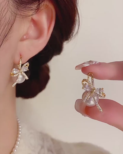blackdia ocean パール キャッチ リボン ピアス