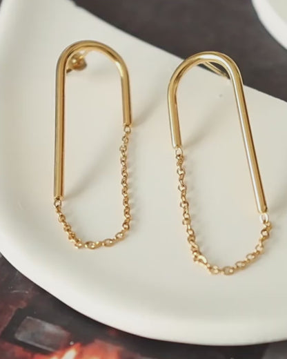 blackdia ocean レクタングル チェーンピアス