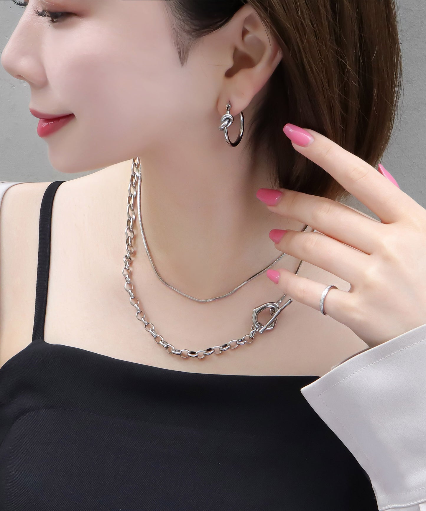 blackdia ocean シンプルツイスト フープピアス