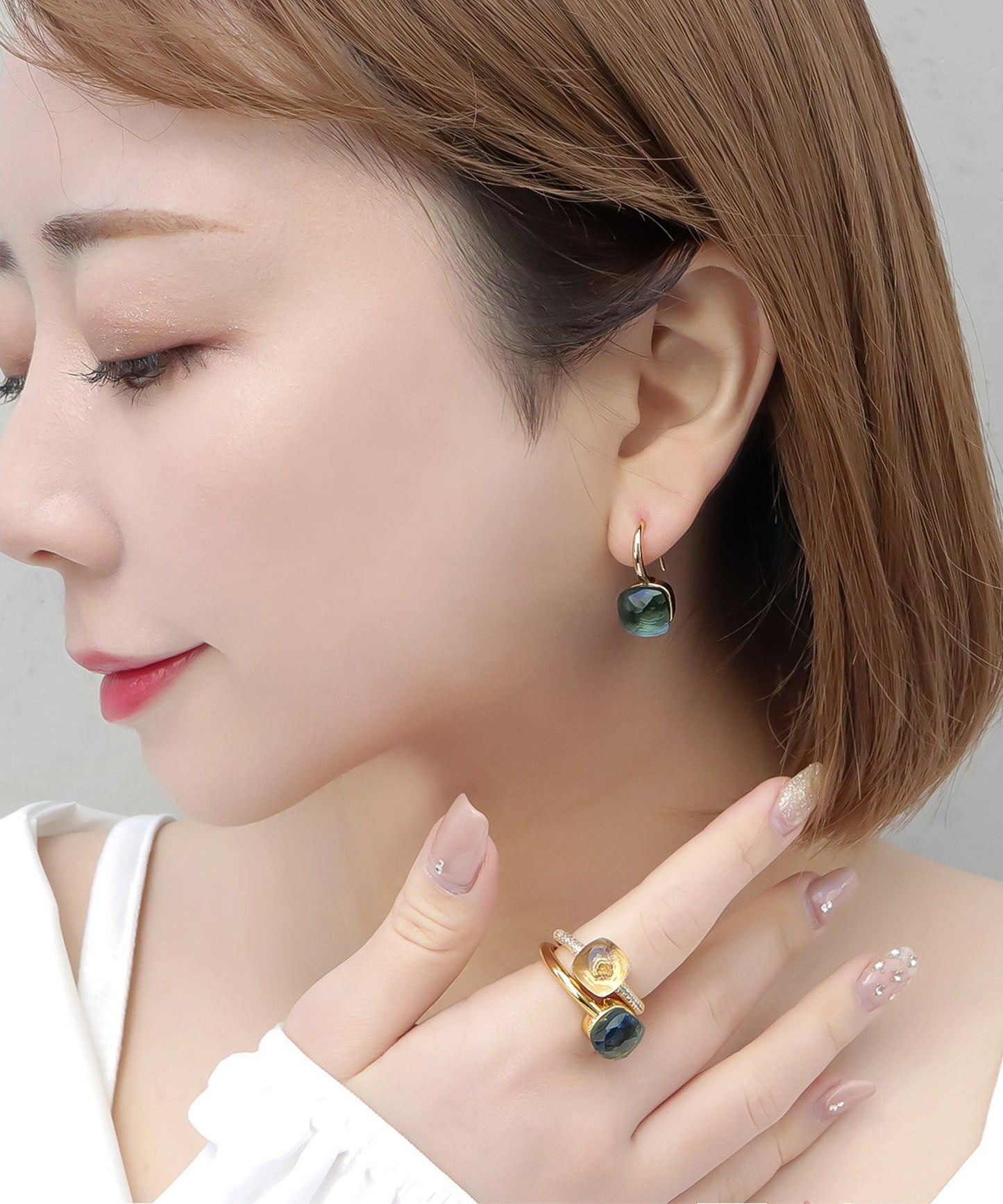 【SALE¥2,990→¥1,990】blackdia ocean ジルコニアクォーツリング