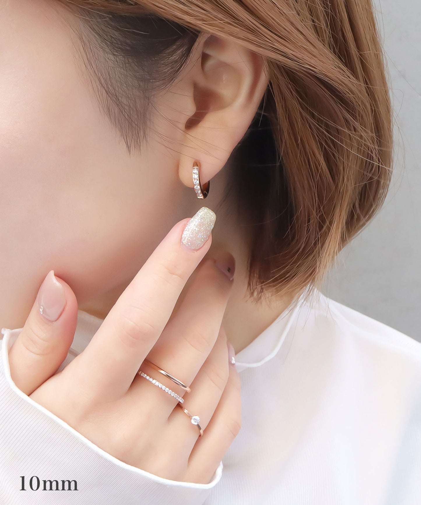 blackdia ocean ジルコニアラインピアス