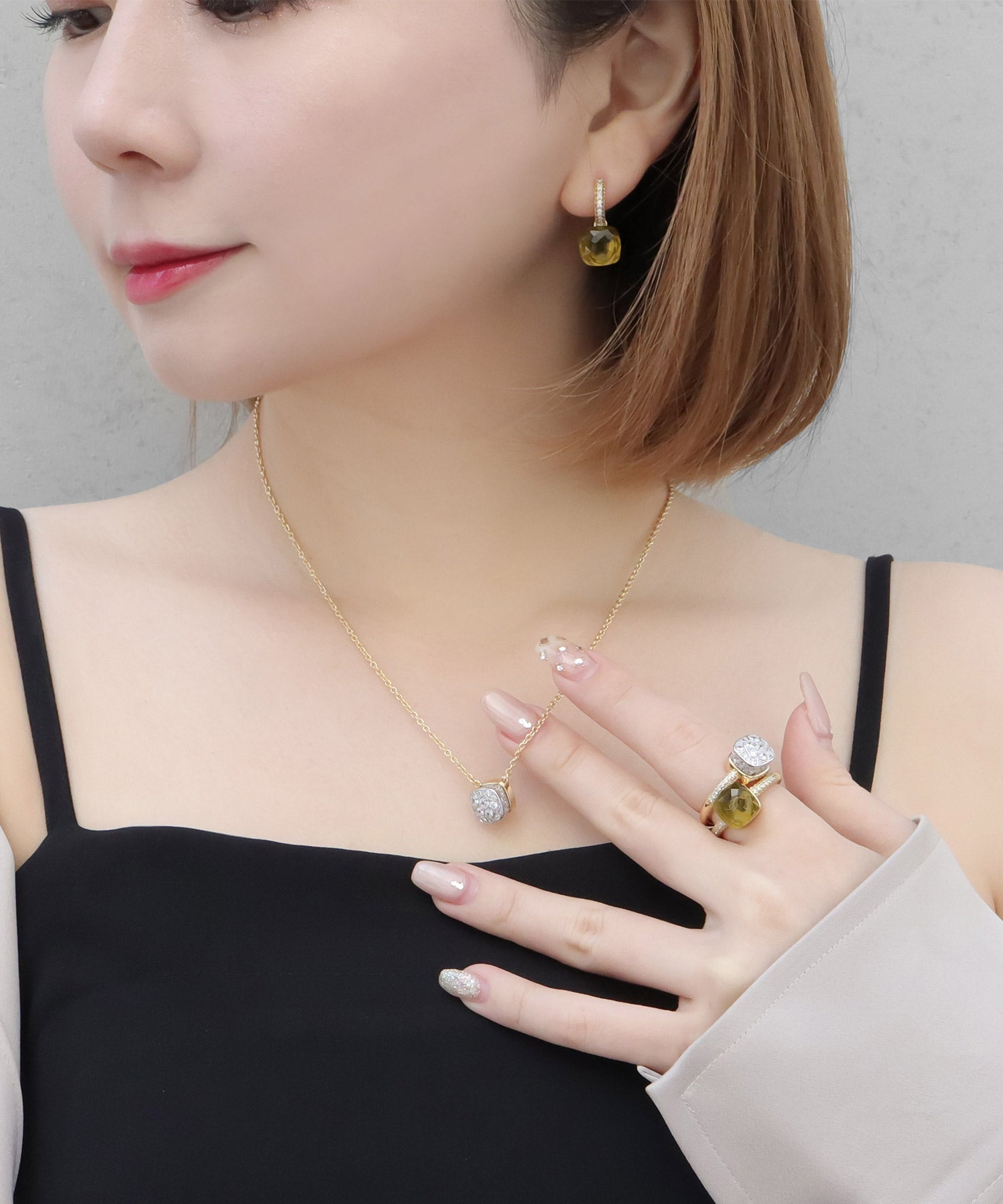 SALE¥2,990→¥1,990】blackdia ocean ジルコニアクォーツピアス