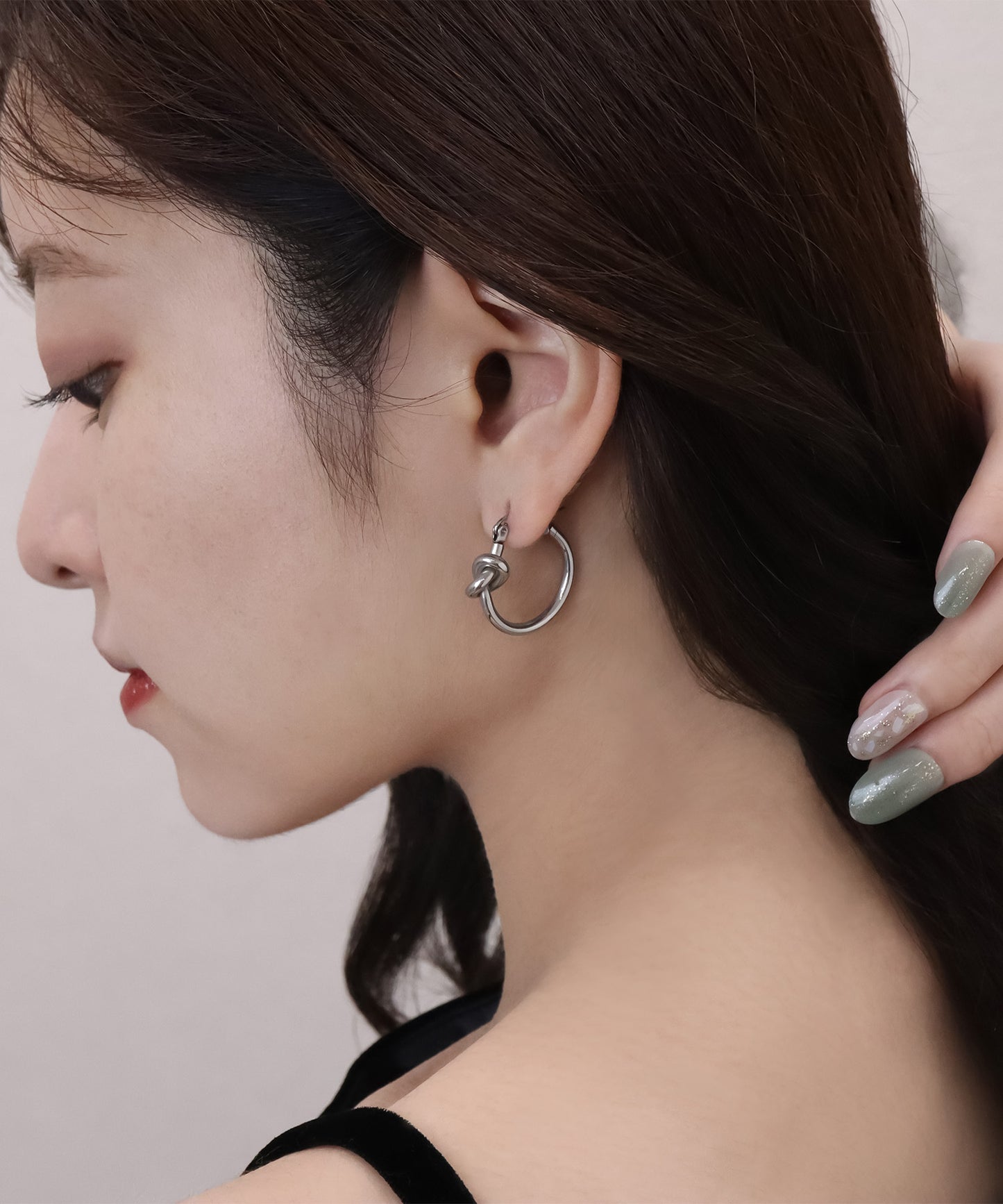 blackdia ocean シンプルツイスト フープピアス