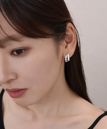 blackdia ocean ジルコニア ホワイトライン ピアス/イヤリング