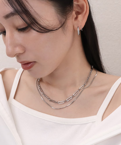 blackdia ocean ダブルデザインチェーンネックレス