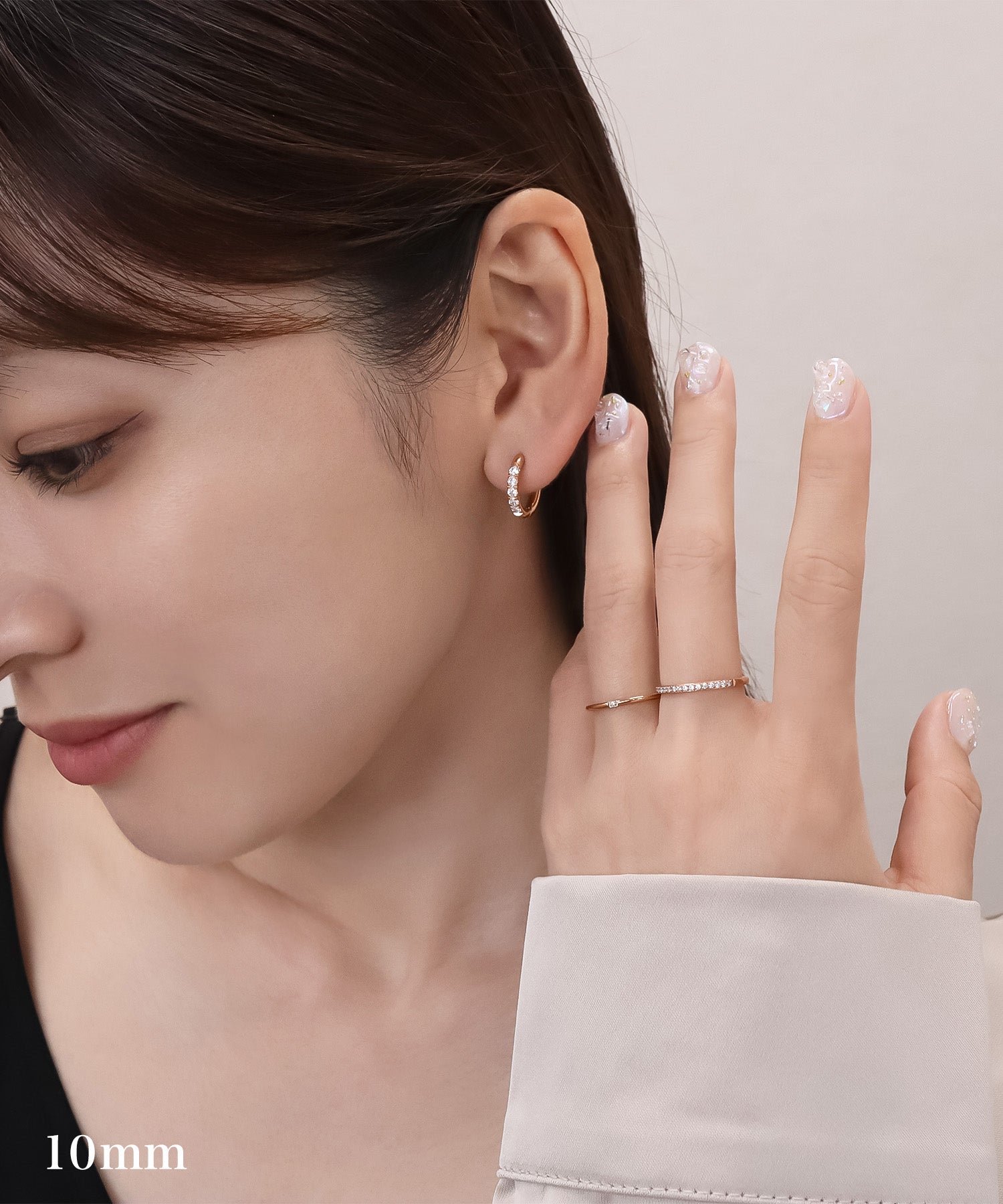 blackdia ocean ジルコニアラインピアス