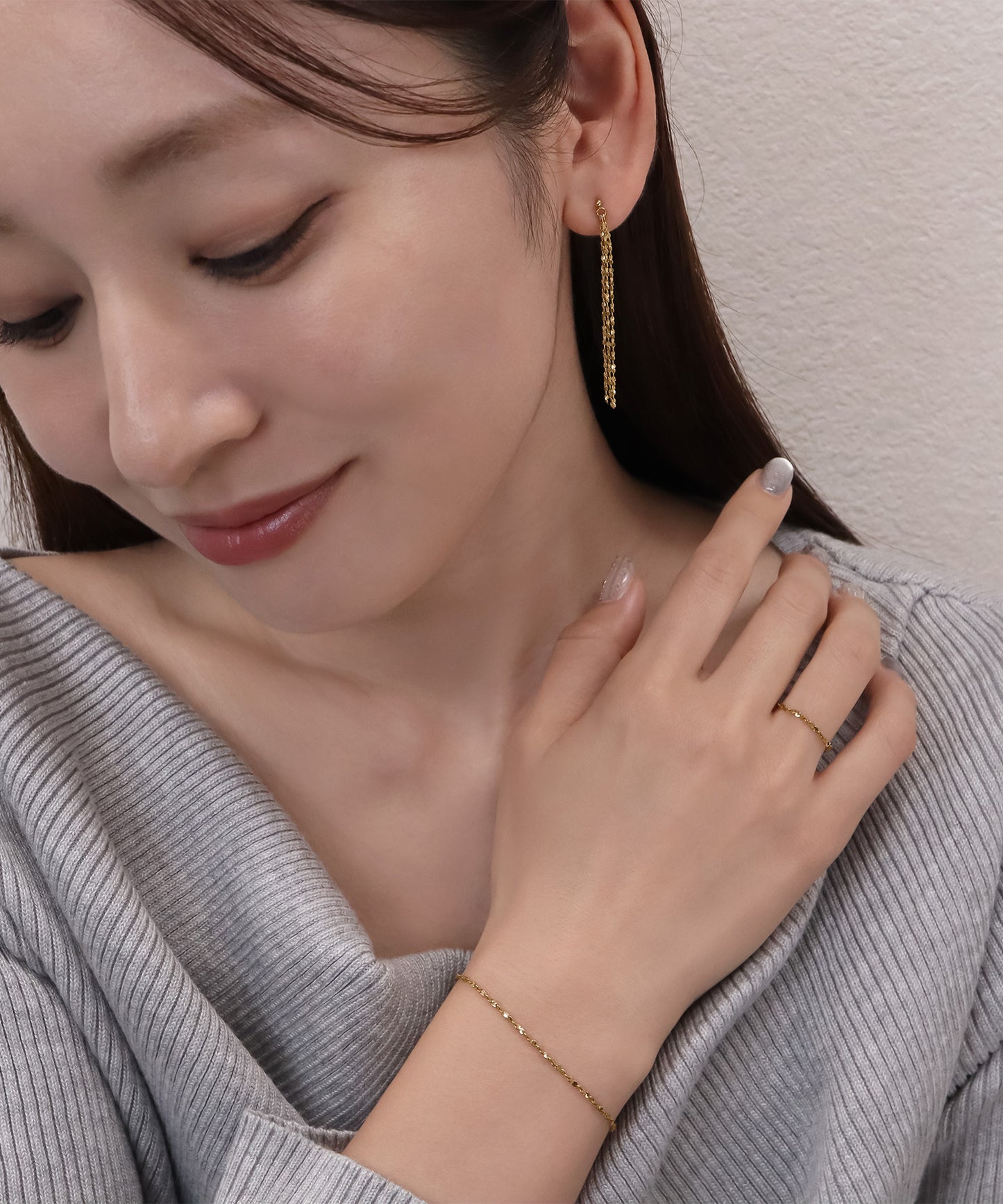 blackdia ocean スキンペタル チェーンピアス/イヤリング