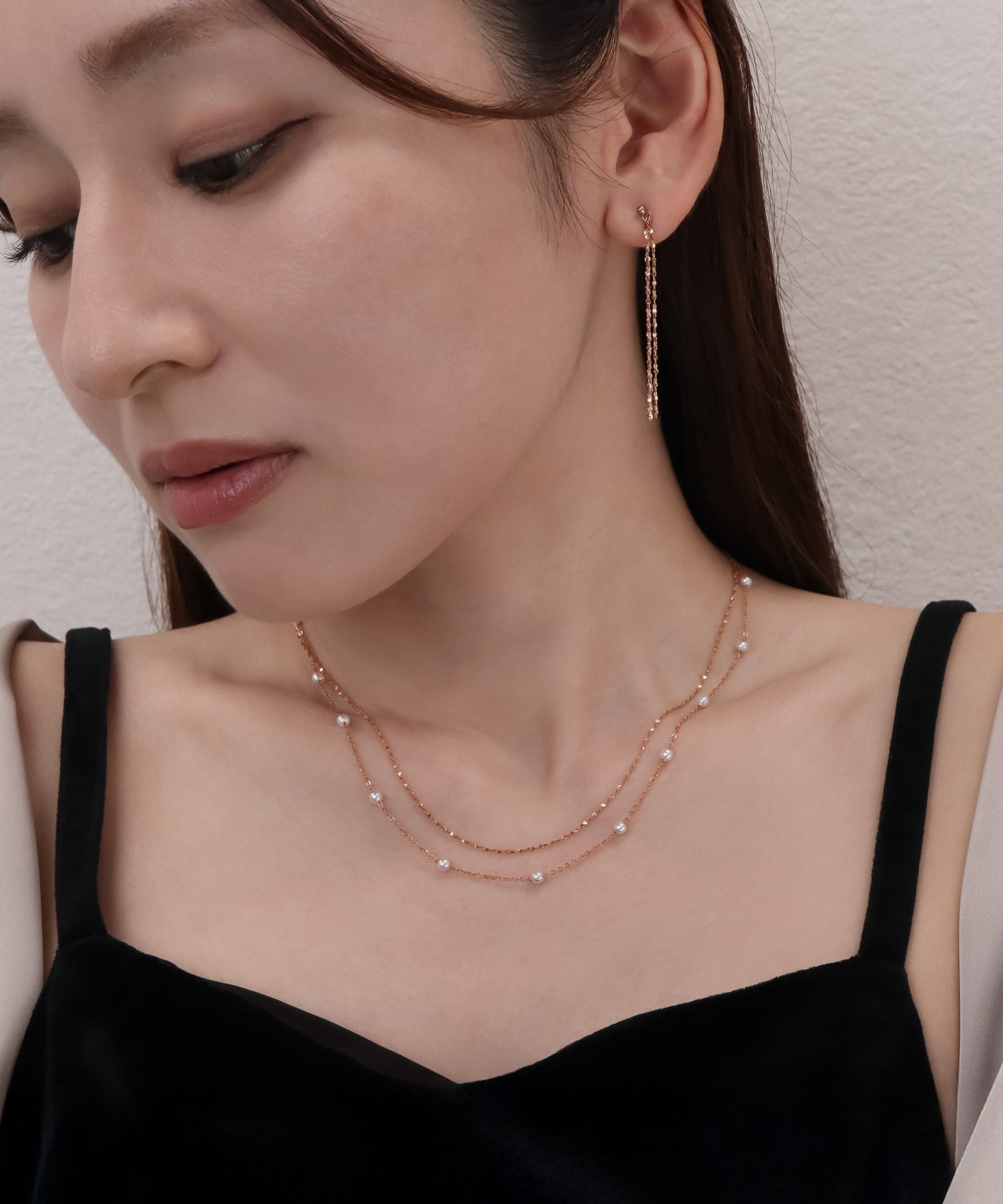 blackdia ocean スキンペタル チェーンピアス/イヤリング