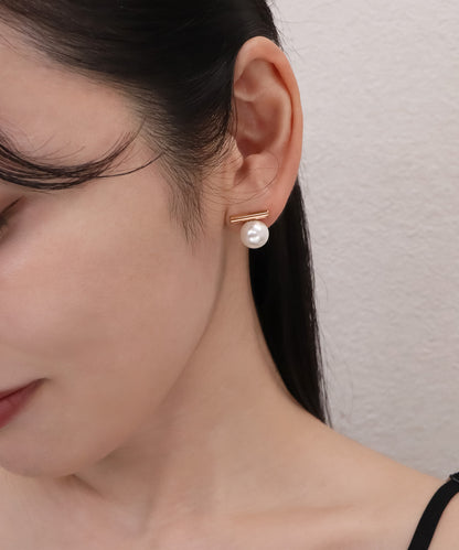 【今週末限定価格】blackdia ocean メタルバー パールピアス/イヤリング (5color)