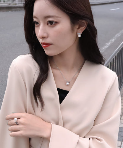 blackdia ocean メタルバー パールピアス/イヤリング (5color)