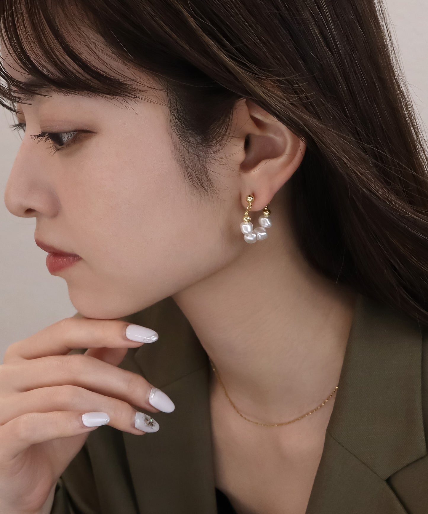 blackdia ocean バロックパール リングピアス