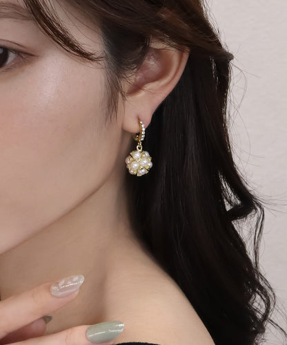 【今週末限定価格】blackdia ocean パールメッシュボールピアス