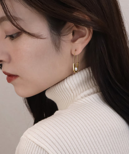 【今週末限定価格】blackdia ocean ワンパール セーフティピンピアス