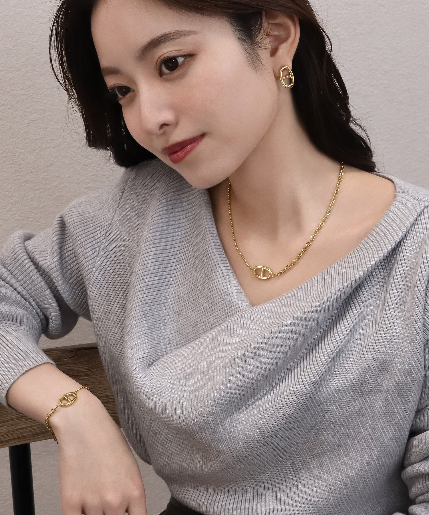 blackdia ocean アンカー ミックスチェーンネックレス